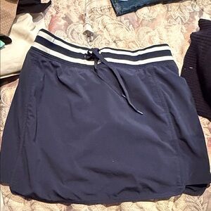 Athleta Dark Blue Skort with Striped Waistband